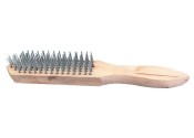 Щетка металлическая 4-рядная SPARTA деревянная рукоятка